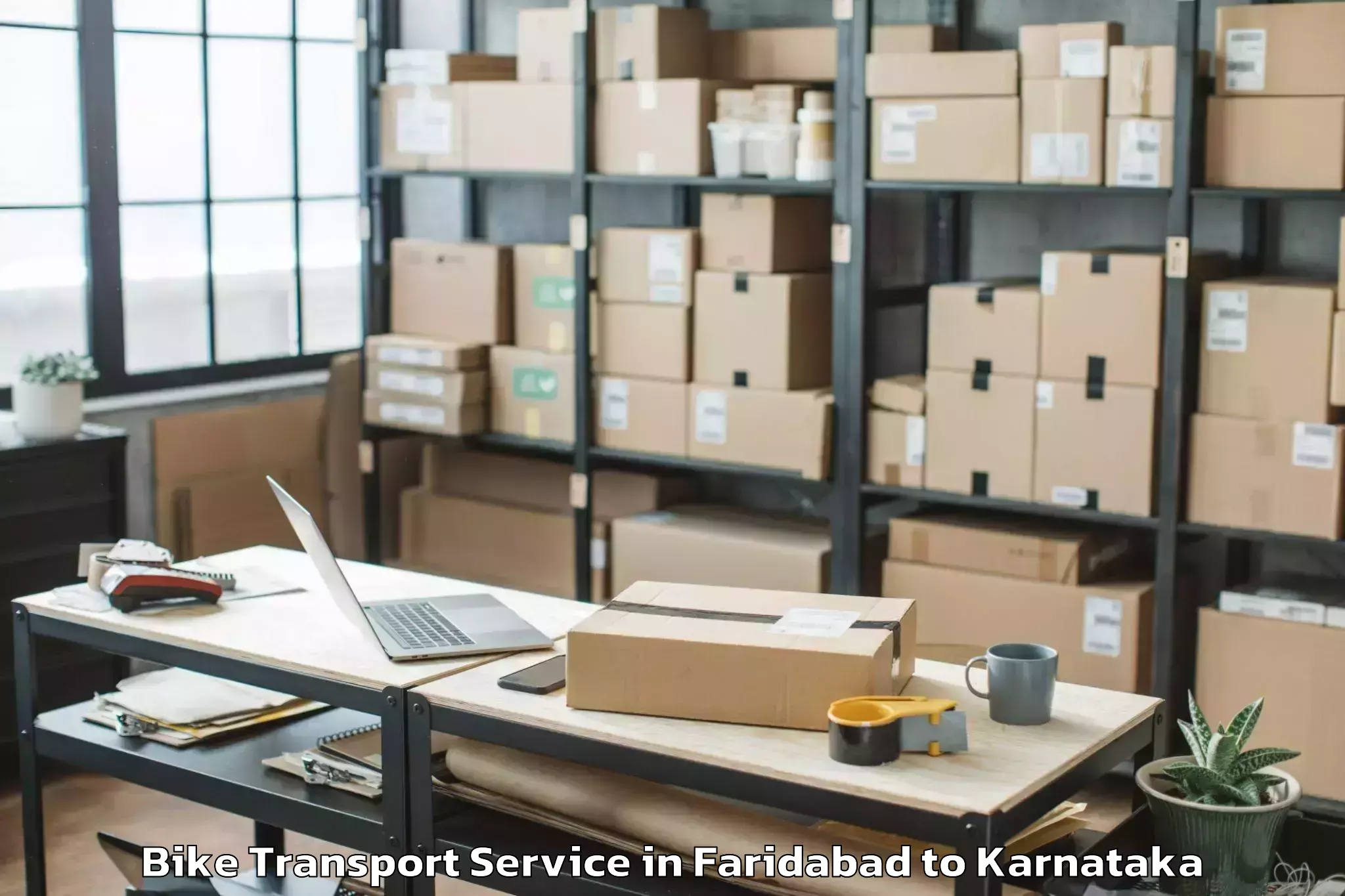 Affordable Faridabad to Panja Dakshin Kannad Bike Transport